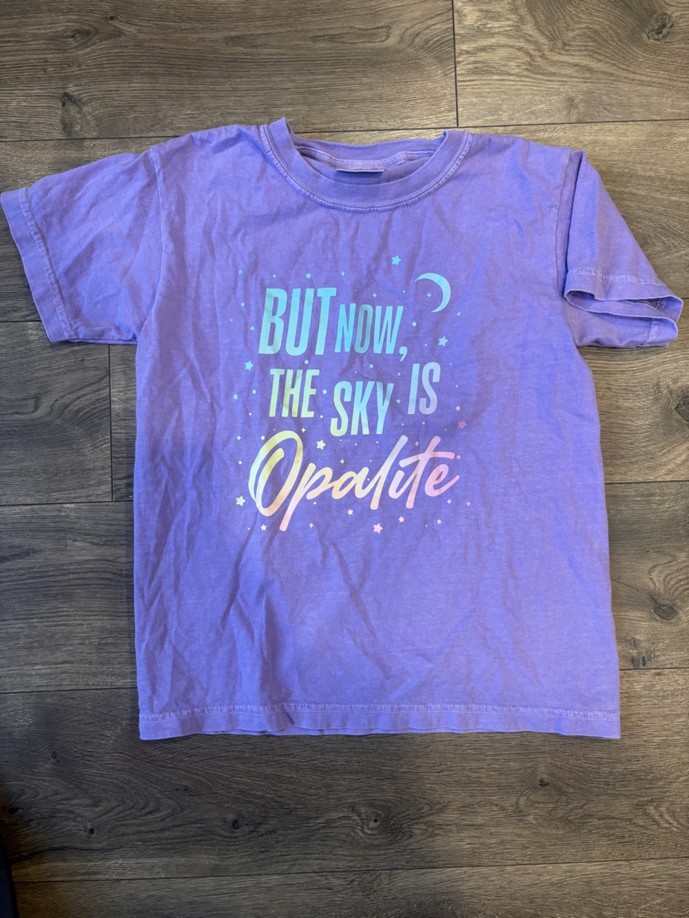 Comfort Colors Kids Lavender Purple 'But Now, The Sky is Opalite' Graphic Tee